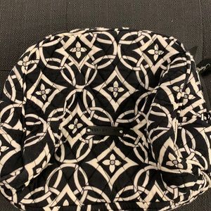 Black and white Vera Bradley makeup bag
